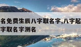 八字起名免费生辰八字取名字,八字起名免费生辰八字取名字测名