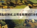 公司名称测试,公司名称测试打分免费