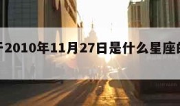 关于2010年11月27日是什么星座的信息